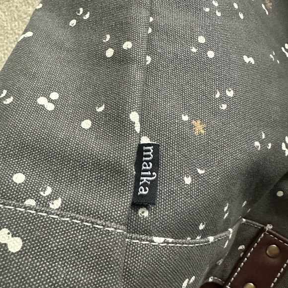 Maika Gray Tote with White Dots - Picture 2 of 4